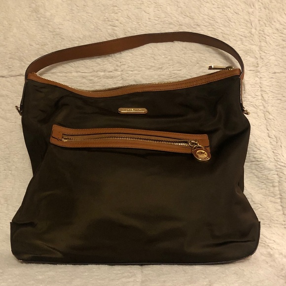 Michael Kors Handbags - Michael Kors Brown and Tan Nylon Women's Bag